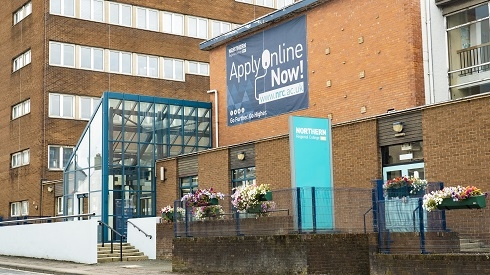 Front of Coleraine campus building