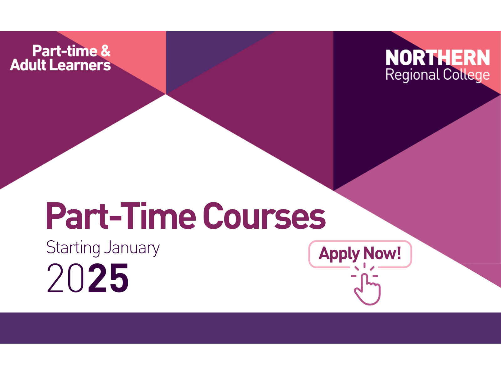 Part-time Courses, Starting January 2025 - Apply Now